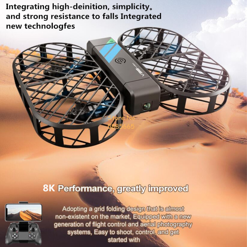 Rc Helicopter Electric - 8K HD Camera 360° Protection Optical