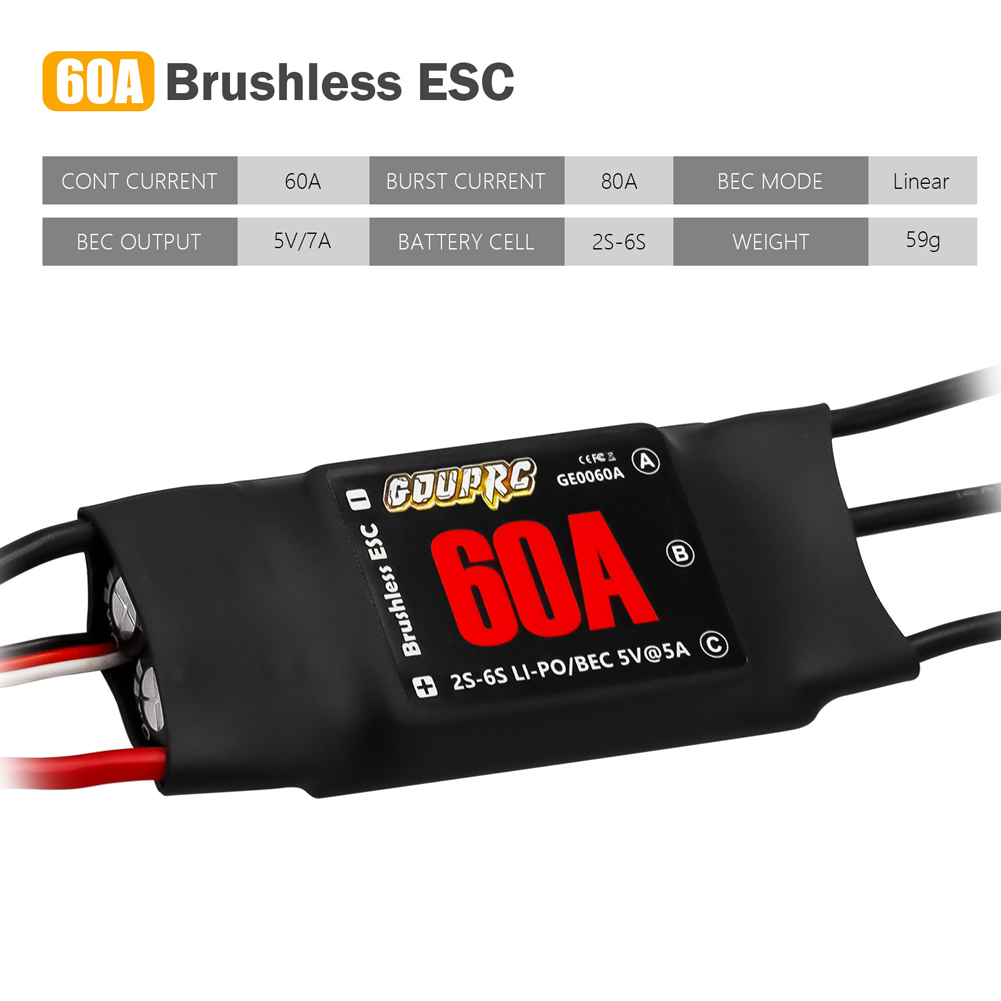 60A Brushless ESC 2-6S Electri - огляд і ціна Rc Helicopter Electric