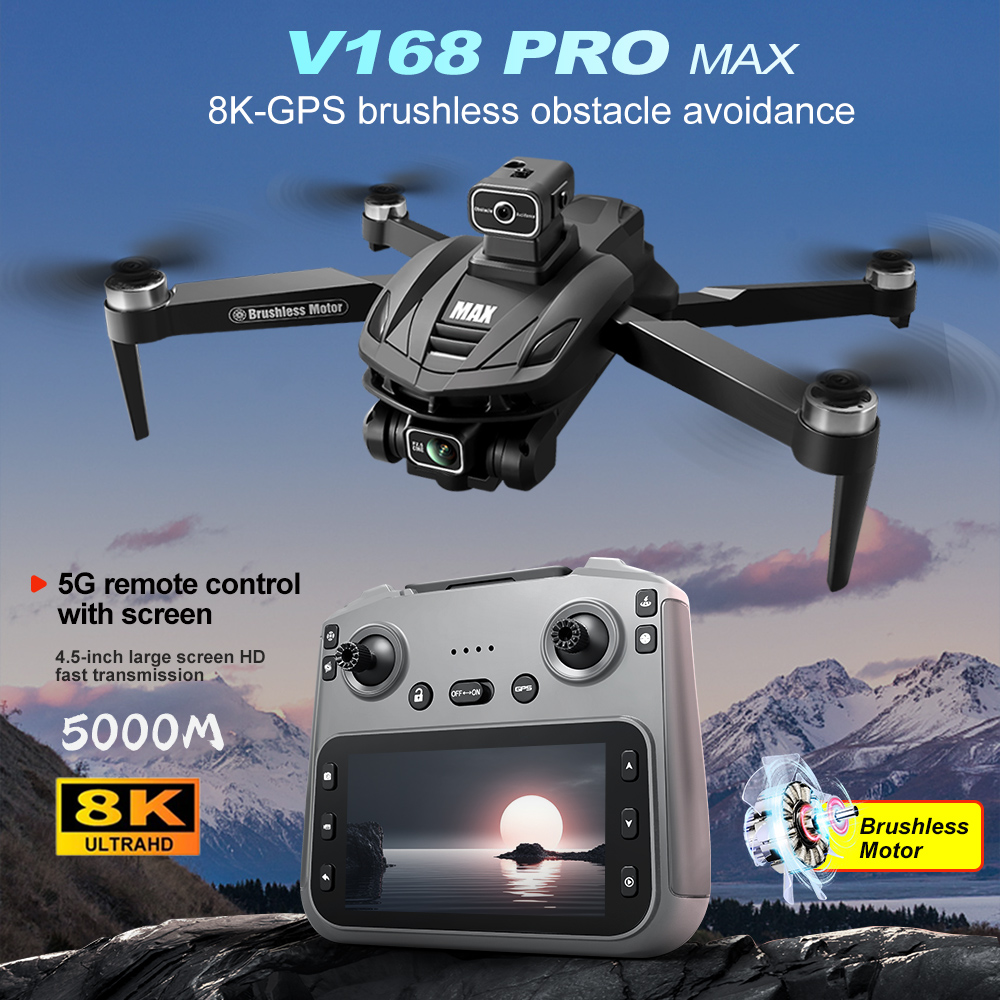 V168 PRO Max GPS Drone 8K Prof - огляд і ціна Rc Helicopter Electric