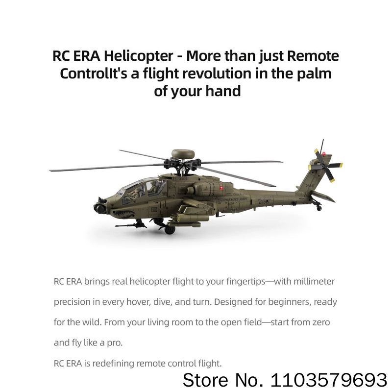 Rc Era Rc Helicopter Ah 64d Ap - огляд і ціна Rc Helicopter Single Rotor