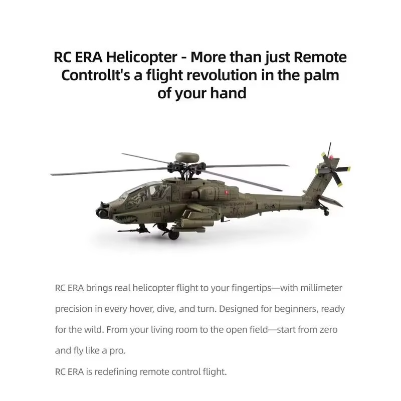 In Stock Hot RC Era AH-64D Apa - огляд і ціна Rc Helicopter Single Rotor